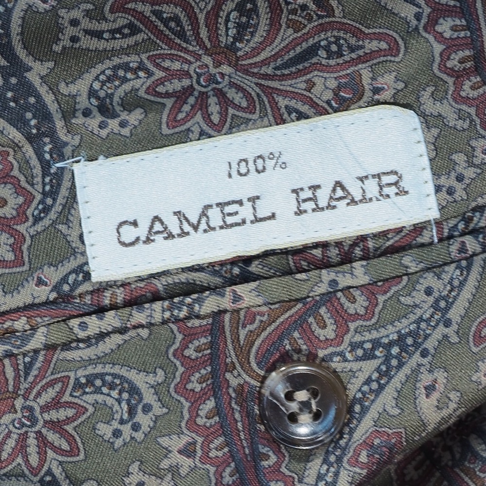 Vintage Bill Blass Blazer Mens 44 Camel Hair Two Button Sport Coat Single Vent - Picture 4 of 11
